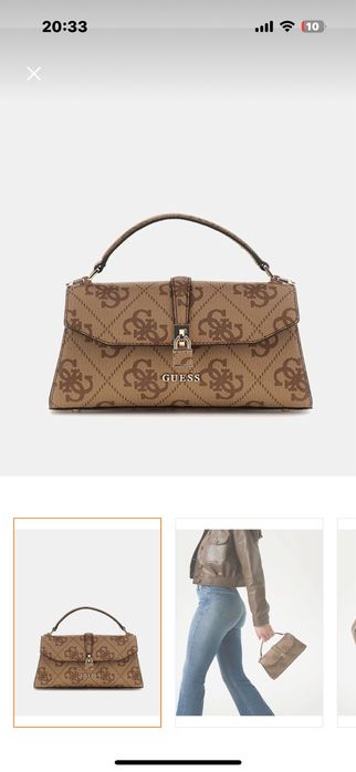 Чанта Guess бежаво и кафяво