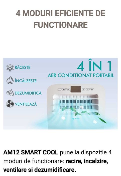 Aparat Aer condiționat portabil - racire, dezumidificare, incalzire