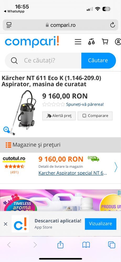 Aspirator profesional Karcher nt 611 eco k