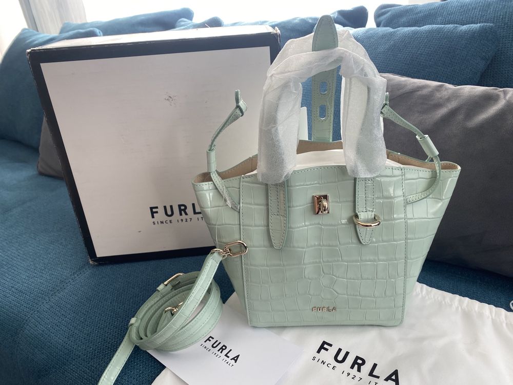 FURLA NET Tote Mini Menthe.100% оригинал с всички документи!Нов модел