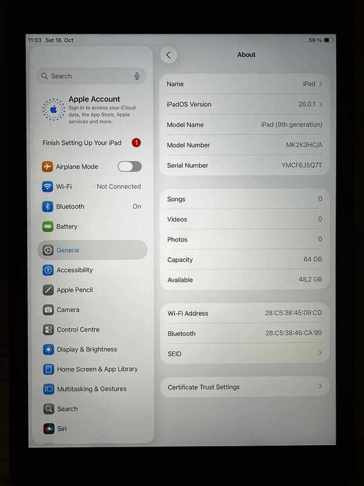 Apple Ipad 9th Wifi+LTE 64GB