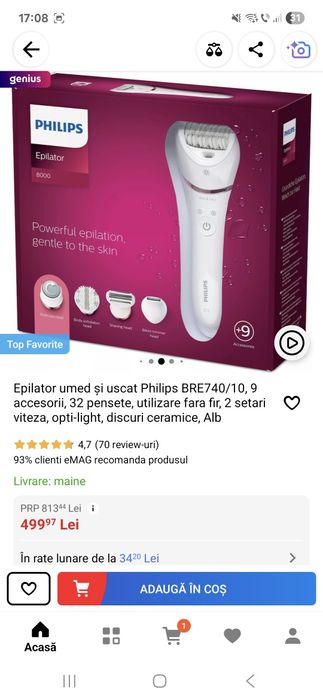 Philips epilator seria 8000
