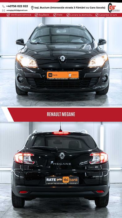 RENAULT MEGANE3 Diesel 15 Navi CP110 AC Jante Senzori Garanție Livrare