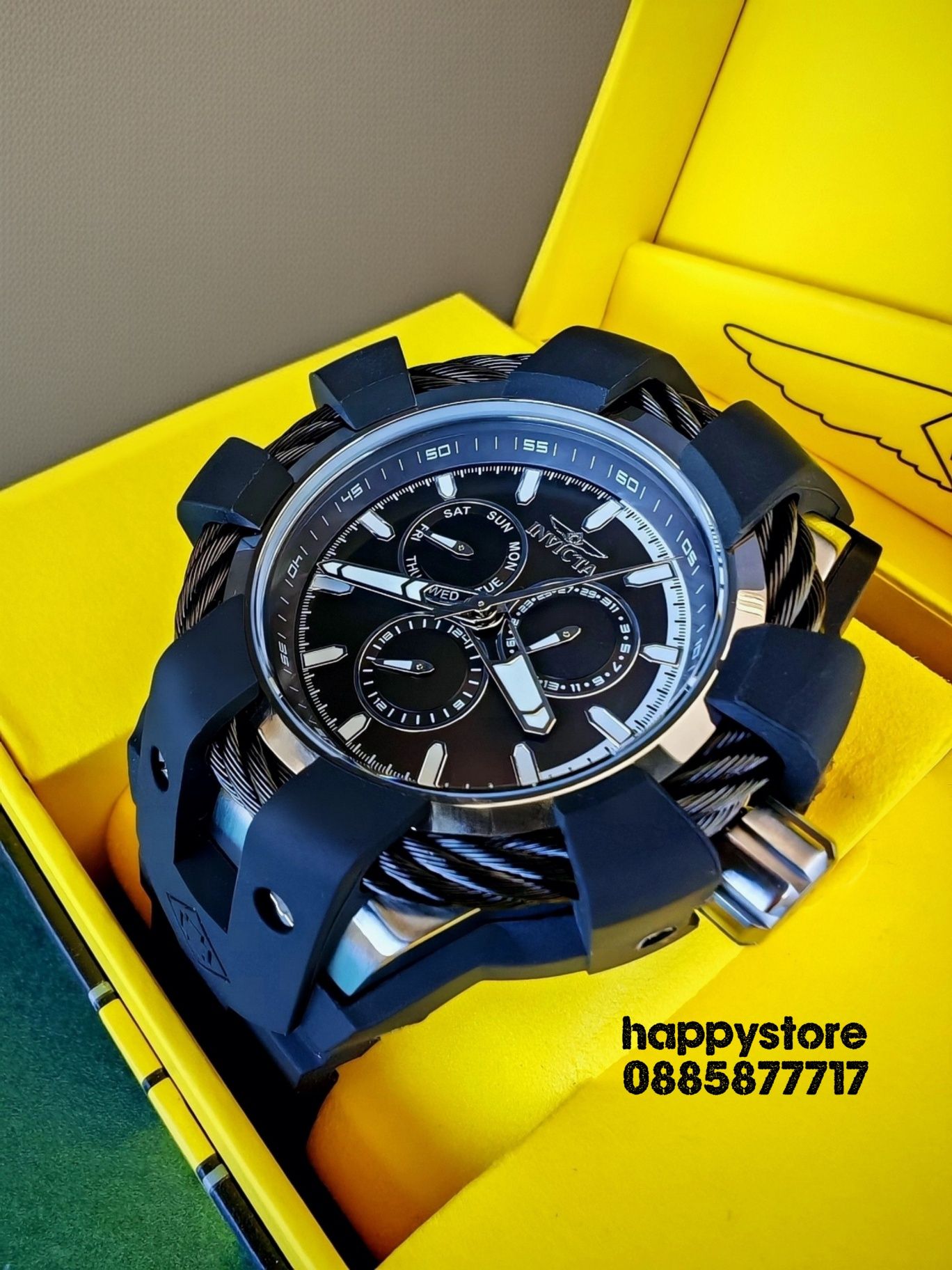 INVICTA Bolt Shock Black 54 mm, Инвикта нов ръчен часовник