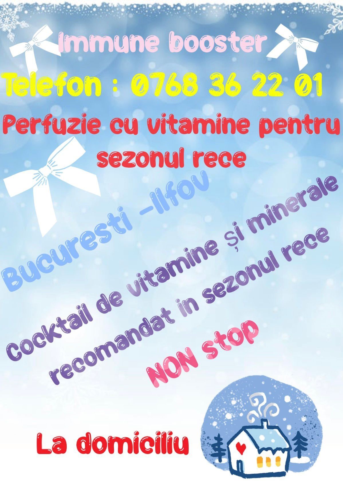 SERVICII MEDICALE la DOMICILIU: Perfuzie, injectie, Scos Fire, Vaccin