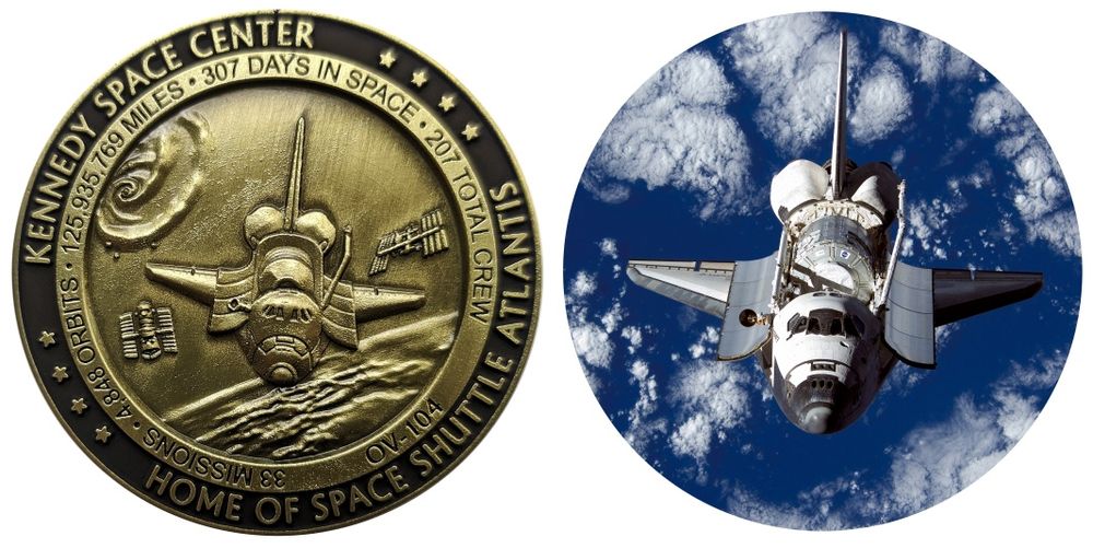 Медальон NASA, Space Shuttle Atlantis.