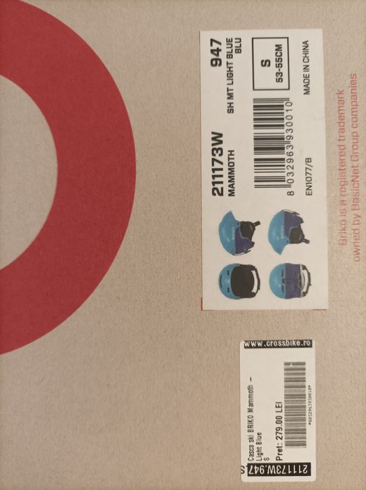 Cască ski pt. copii Briko Mammoth S (53–55 cm) – Nouă, 230 lei