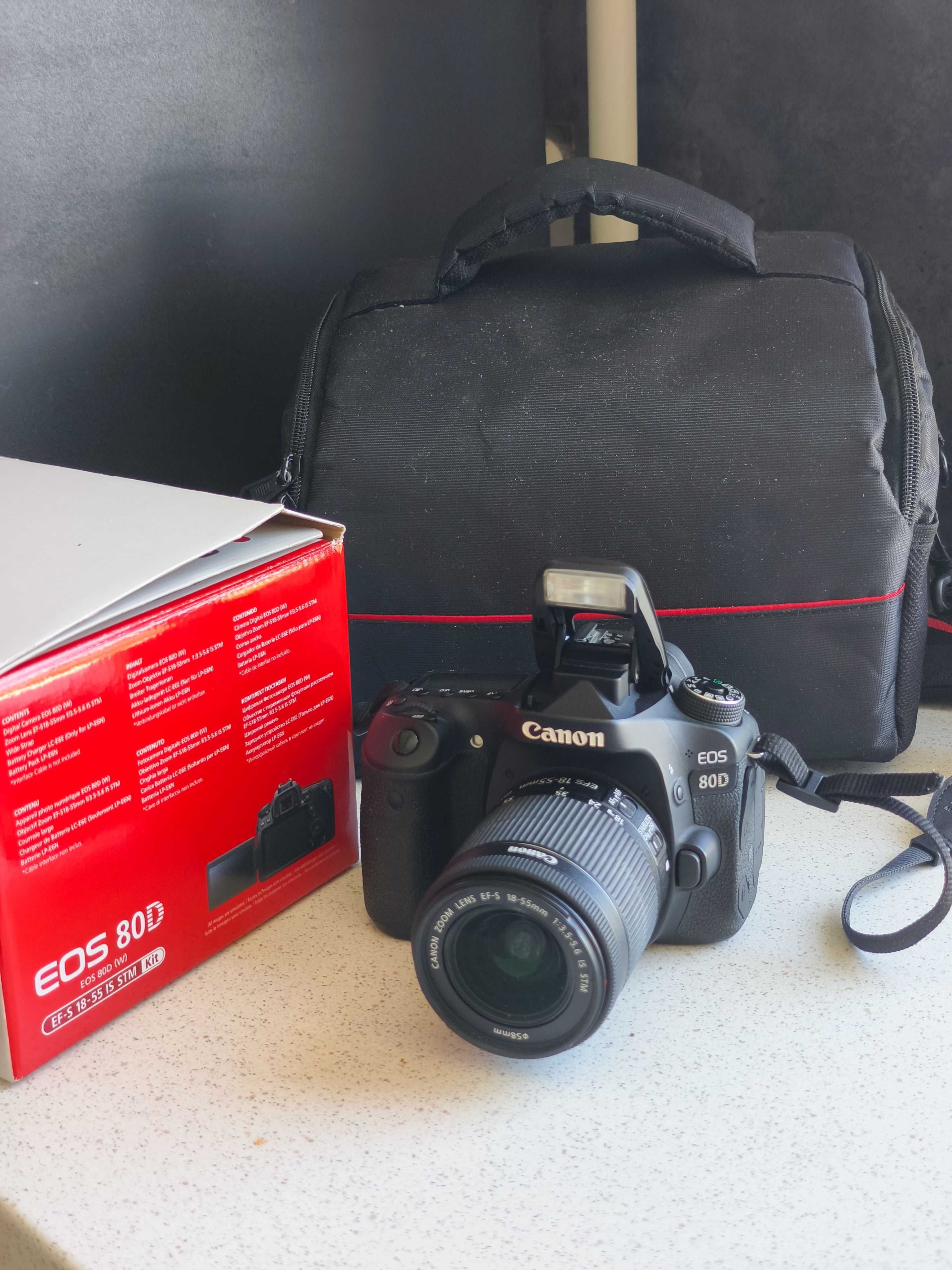фотоапарат Canon 80d пълен комплект