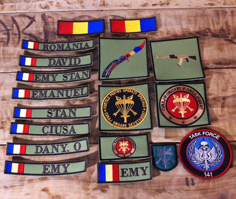 Patch uri brodate, embleme, logo uri, personalizare prin broderie, etc