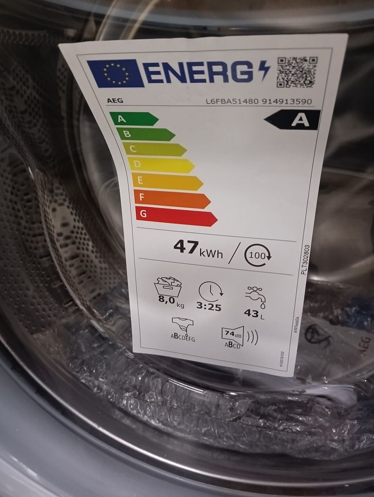 Комплект чисто нови пералня и сушилня с термопомпа Aeg 8кг с Гаранция!