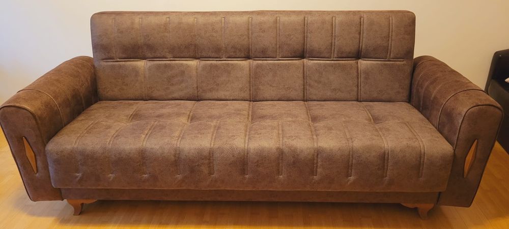 Canapea extensibila Maria, lada depozitare 220/85/80 maro