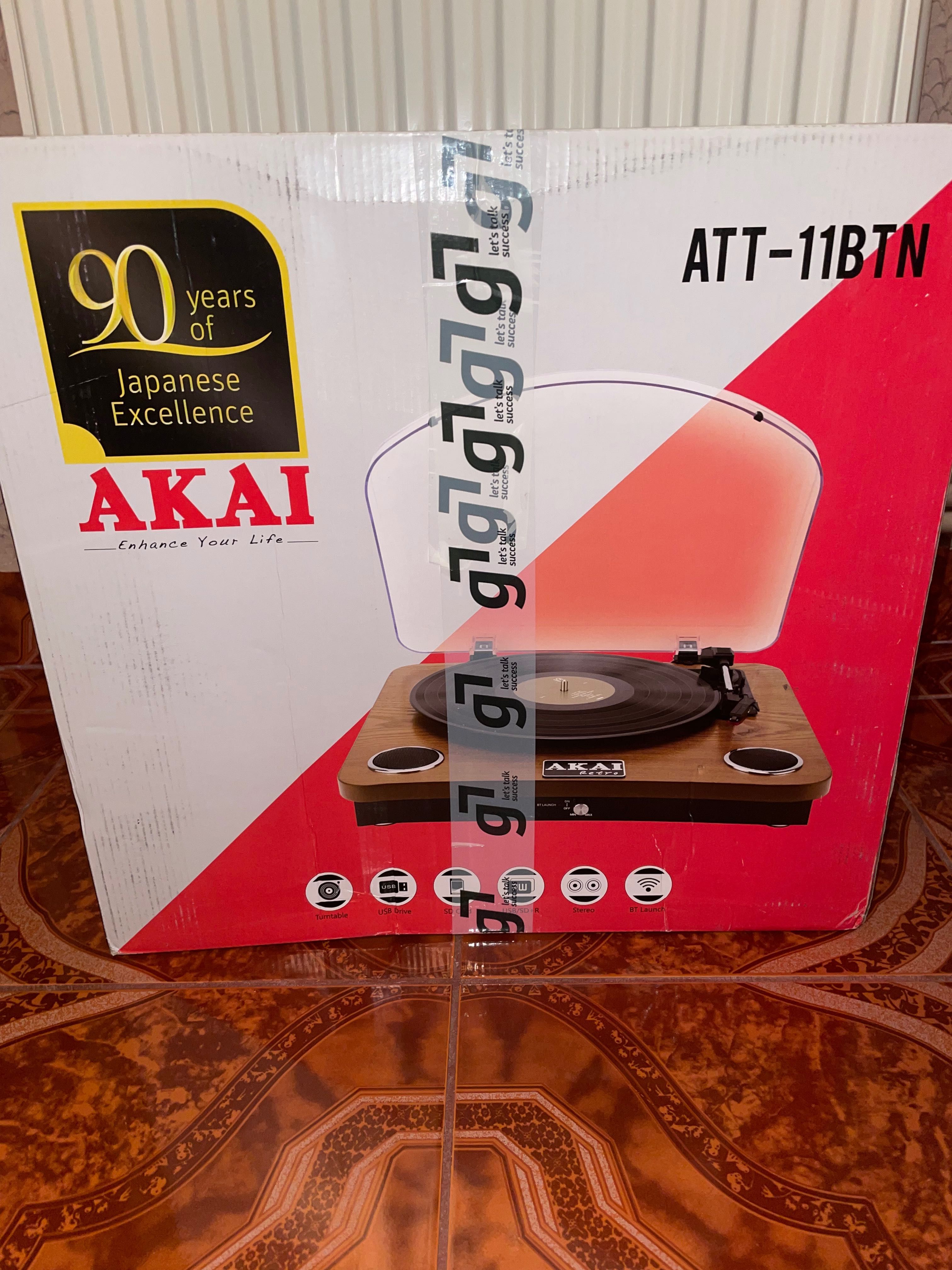Pick-up stereo AKAI ATT-11BTN, Bluetooth , difuzoare incorporate