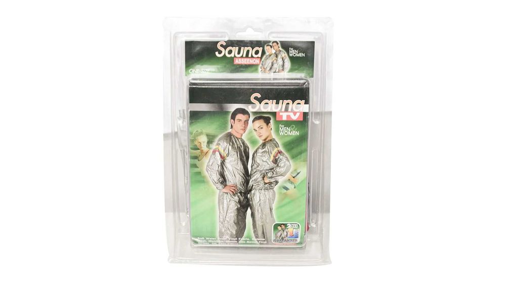 Costum sauna pentru slabit, unisex, format din 2 parti, gri