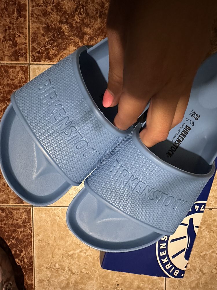 Birkenstock #39 светлосини гумени нови