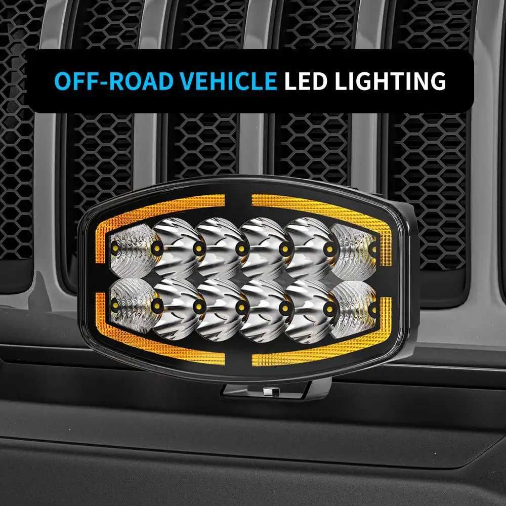 LED мощен диоден фар 12V-24V за камиони трактор джипове 10С03