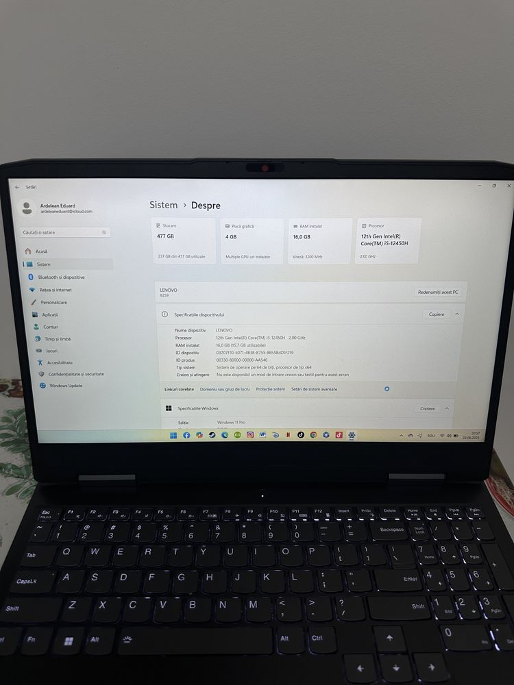 Vand Laptop Lenovo