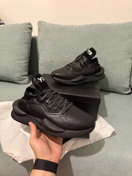 Adidasi Y-3, Kaiwa - Black Premium din Piele NOI Yohji Yamamoto Y3