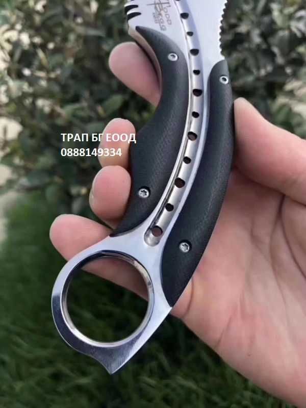 Тактически нож Karambit Карамбит с полимерна кания Тод Бег Full Tang