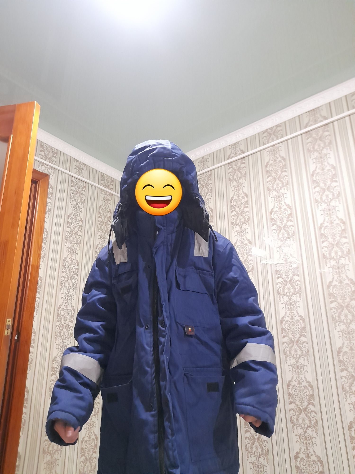 Куртка зимняя темно синяя