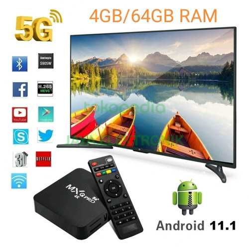 Нови 4K Android TV Box 8GB 128GB MXQ PRO Android TV 11 9 wifi play sto
