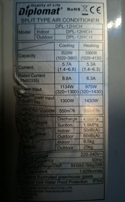 Климатик Diplomat - изключително запазен