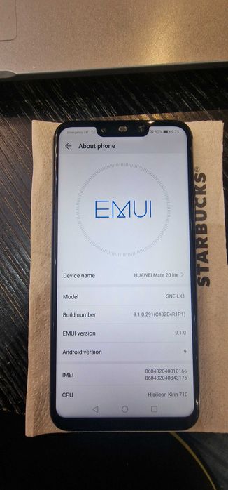 Telefon huawei mate 20 lite, 4gb RAM, 64 GB stocare