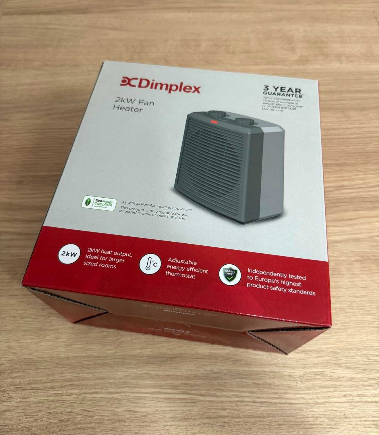 Dimplex DEUF2N 2kW 2-в-1 настолен вентилатор за отопление и охлаждане