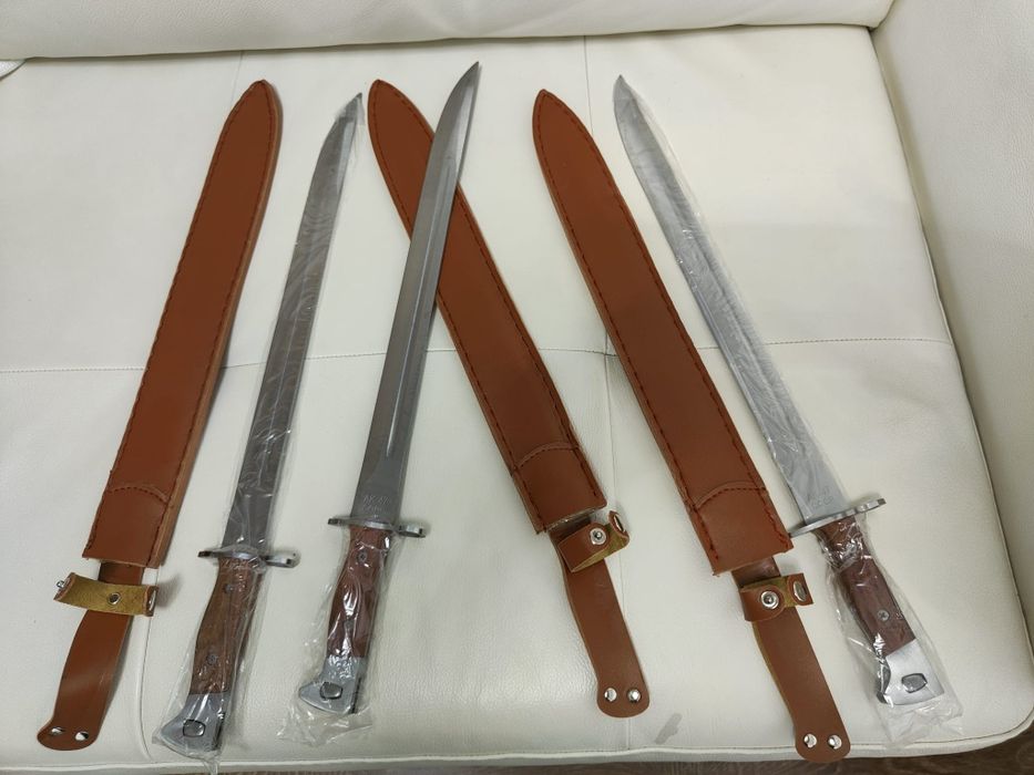 Maceta 50cm + Husă Piele, Baioneta cuțit Tactic Militar AK47