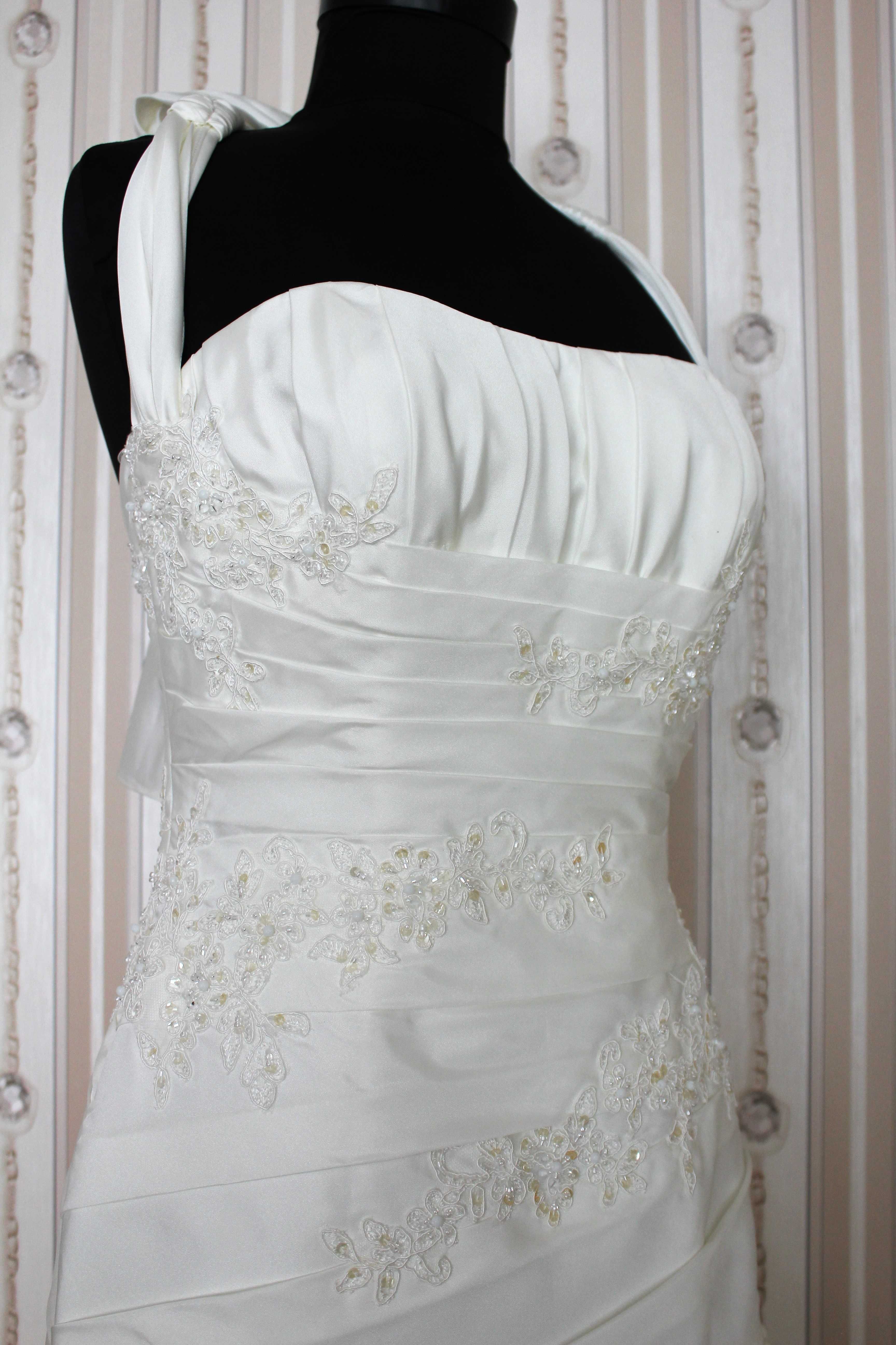 Булчинска рокля Pronovias W1 модел 6243 нова натурално бяло №40/M