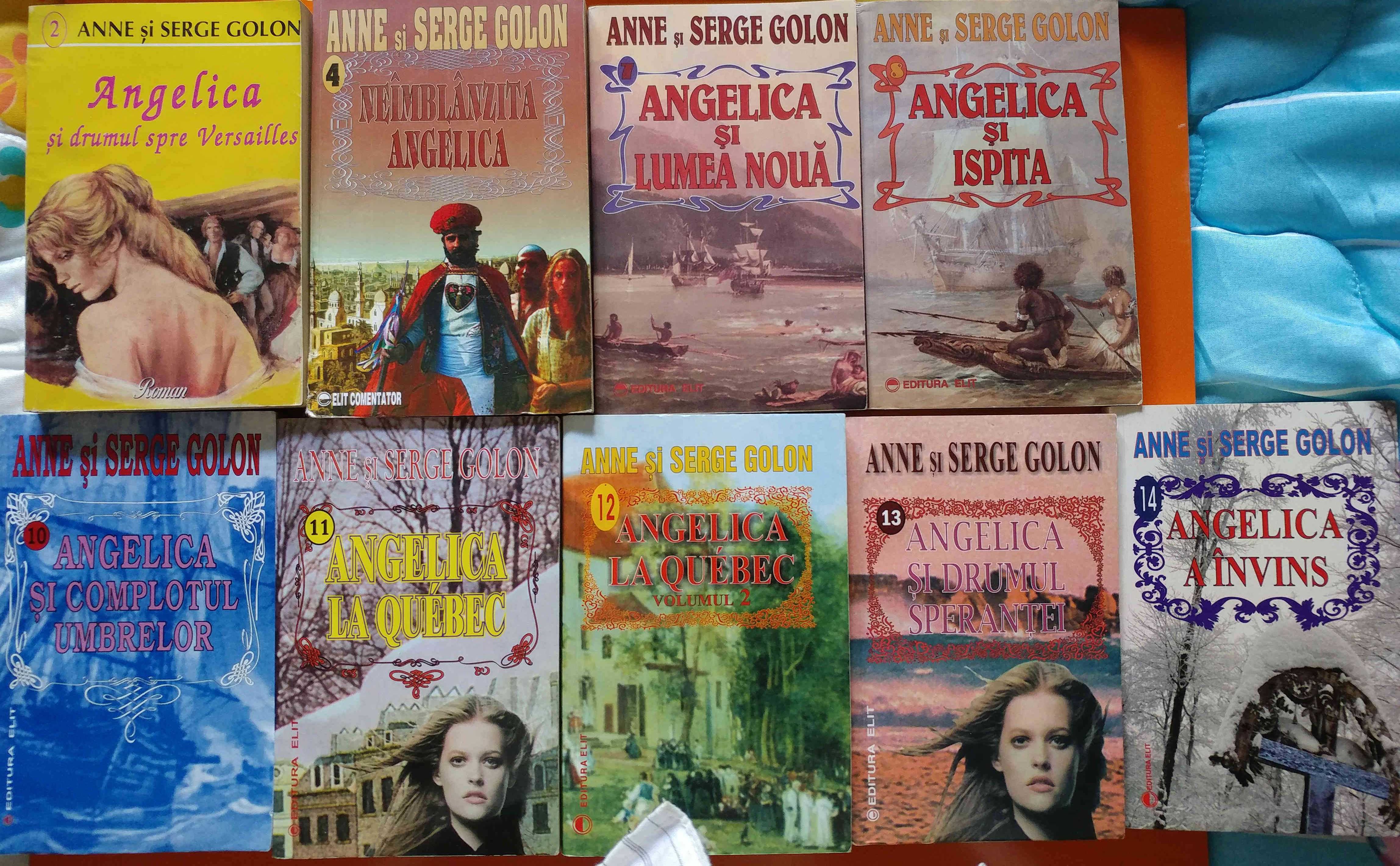 Volume din seria Angelica, marchiza ingerilor de Anne si Serge Golon