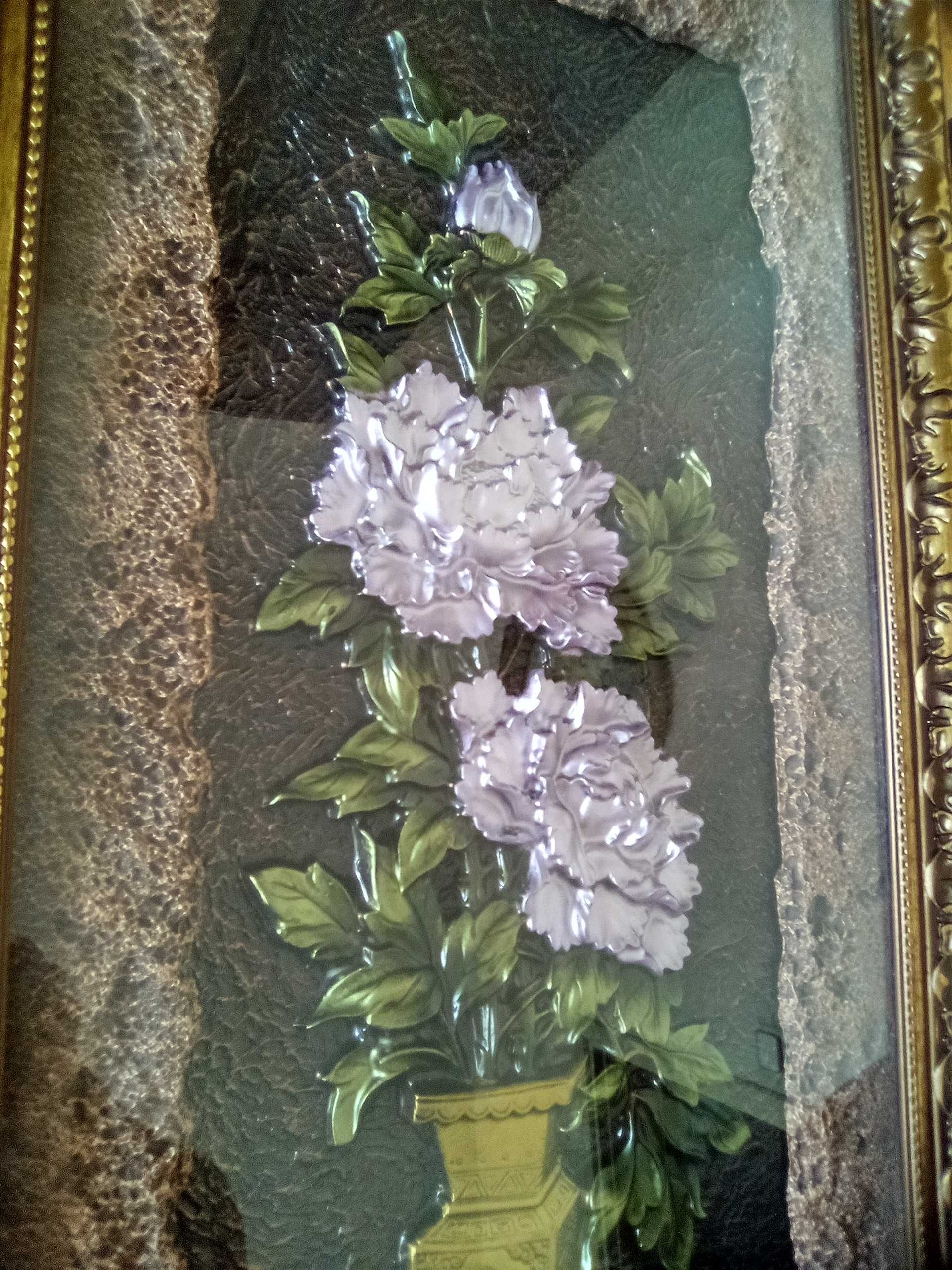 Релефна картина с цветя