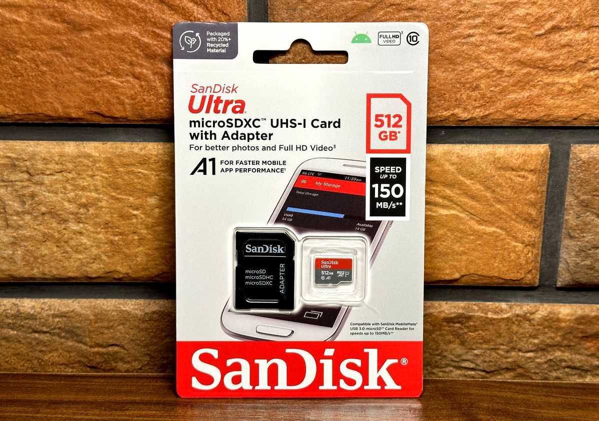 SanDisk Ultra 512GB MicroSD 150MB/s | New 2023 | Доставка