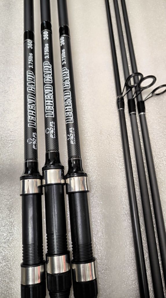 SET 3 Lansete FL LEGEND CARP 3.60 m 3.75 Lbs 2 tronsoane