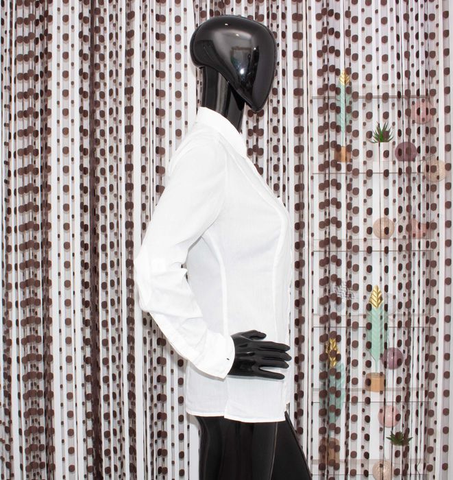 Guess дамска бяла риза дълъг ръкав памук XS