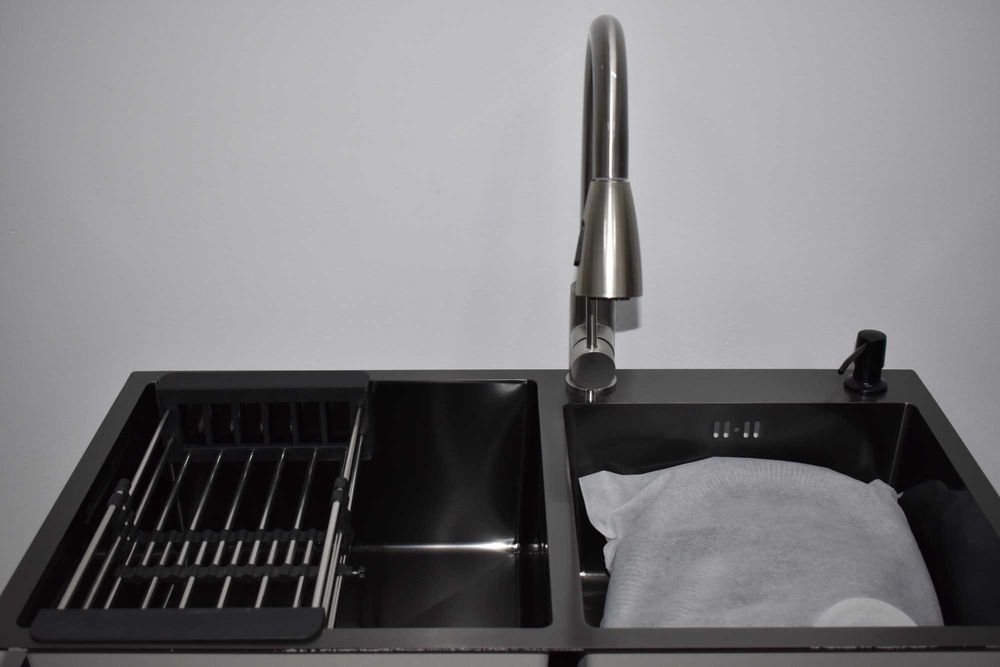 REDUCERE Chiuveta bucatarie inox 2 cuve gri inchis TRANSPORT GRATUIT