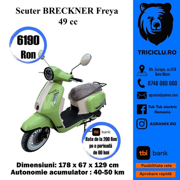 Scuter Breckner Freya pe benzina cu permis