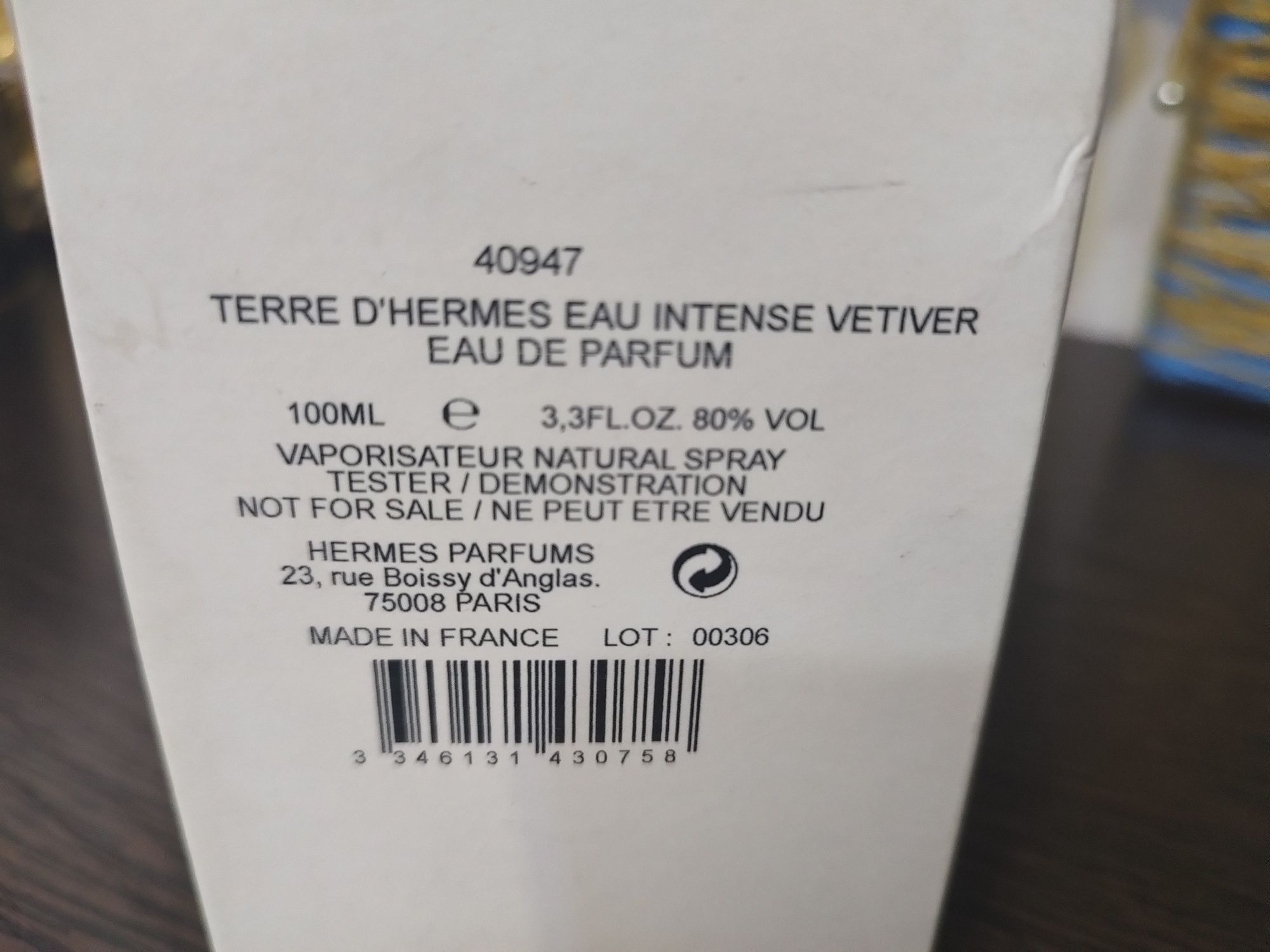 Парфюм Terre dHermes eau intense vetiver