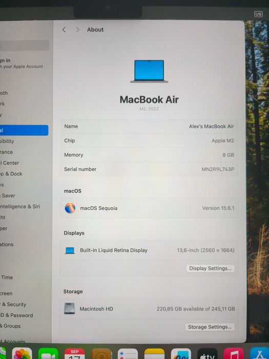 MacBook Air 13  M2, 8 GB, 256 SSD