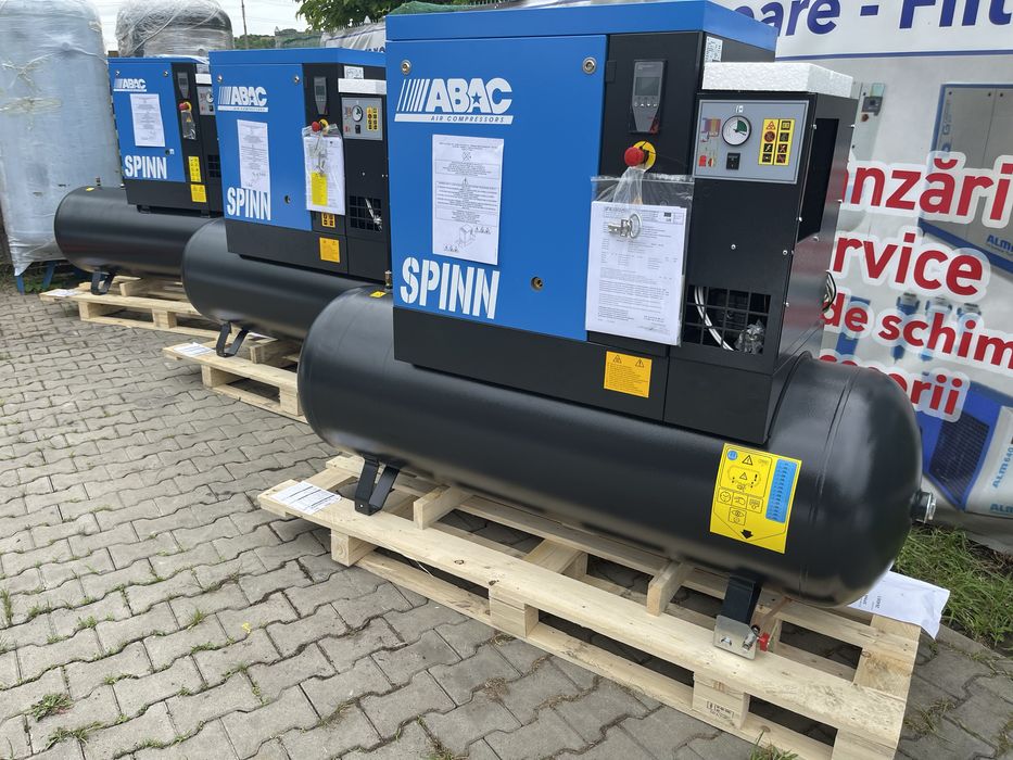 Compresor pe surub ABAC 11kw -10bar/13bar + Rezervor 500l +Uscator Aer