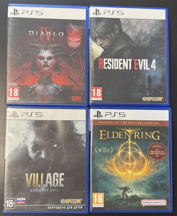 Diablo, Resident evil 4, Elden ring, Village