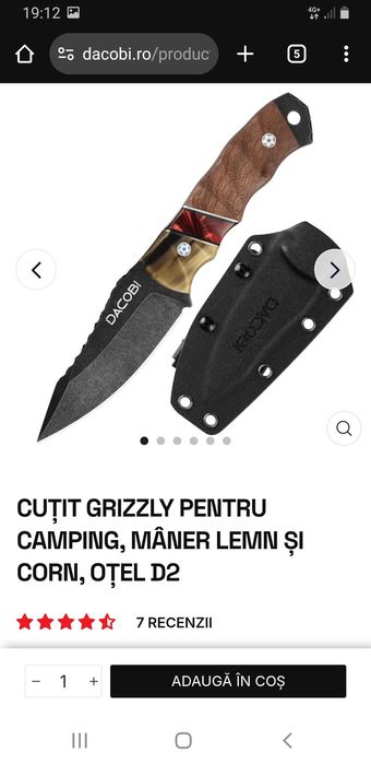 Cutit Grizzly pentru camping