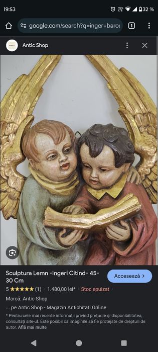 Îngerași, amorași sculptați in lemn