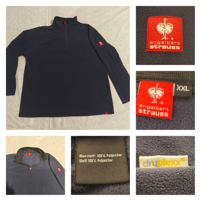 Polar Engelbert Strauss mărimea XXL bărbat fleece bluza hanorac gros
