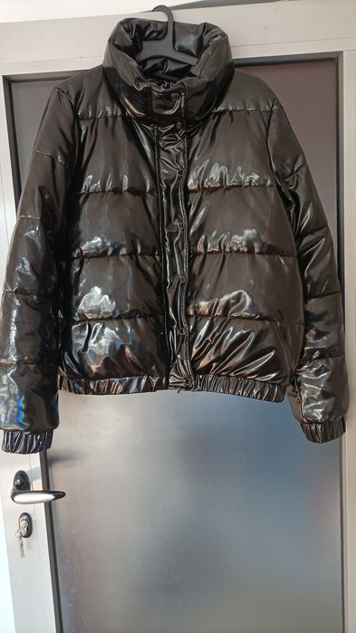 DKNY черно пухено яке