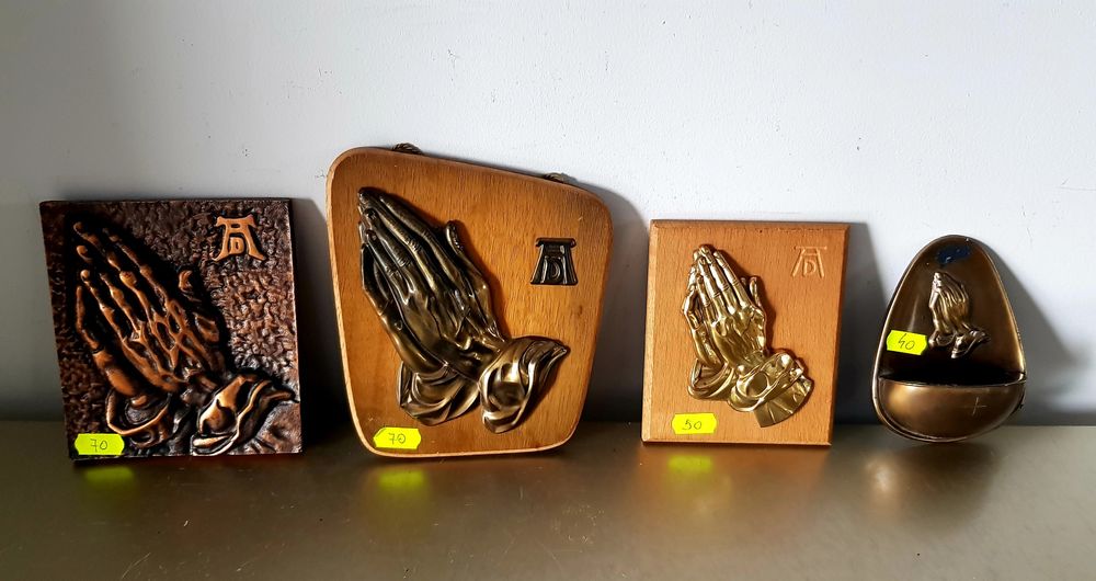 Icoană veche din lemn și  bronz