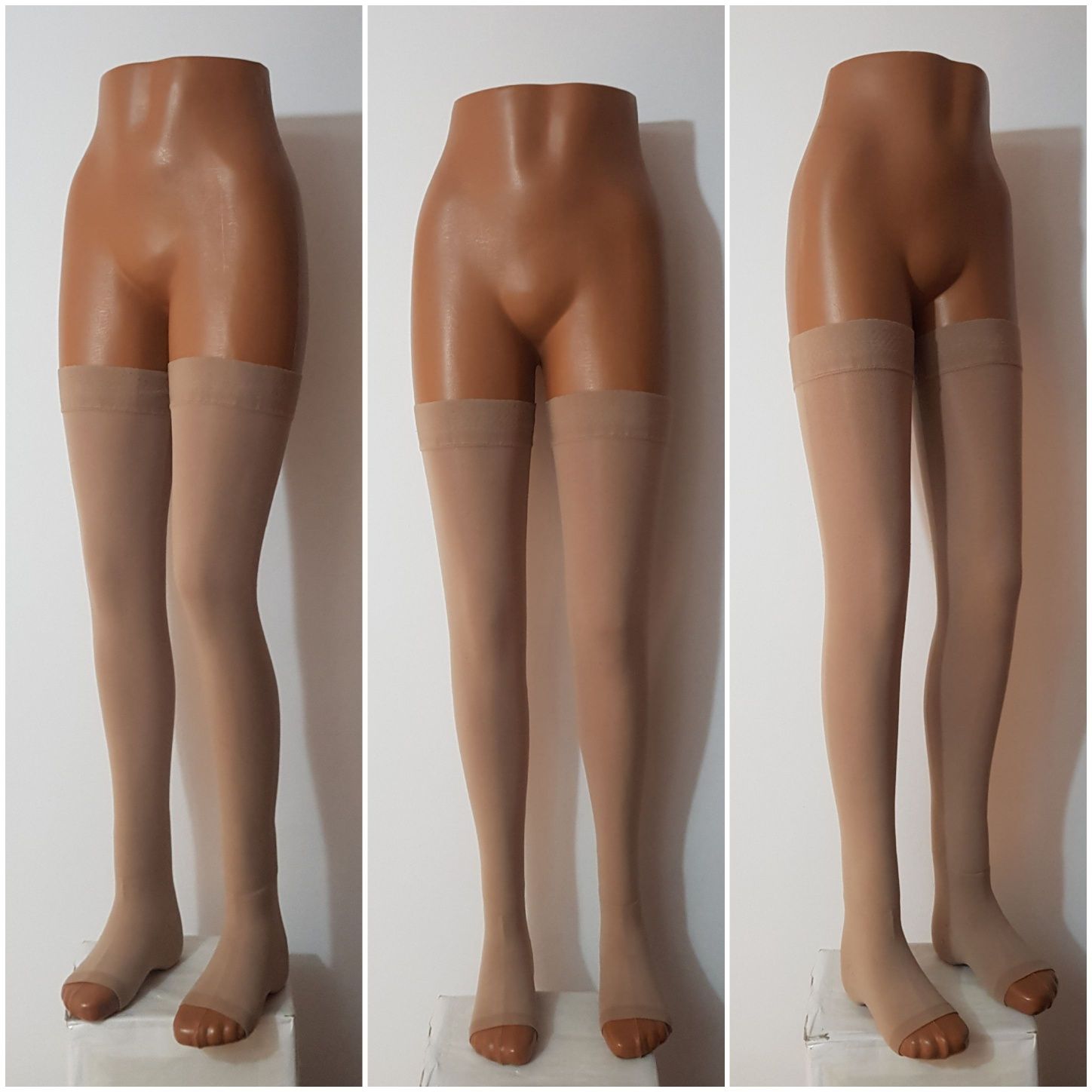 Ciorapi compresivi MEDIVEN PLUS, Nr. 4 sau L, CCL 2 bej Long unisex