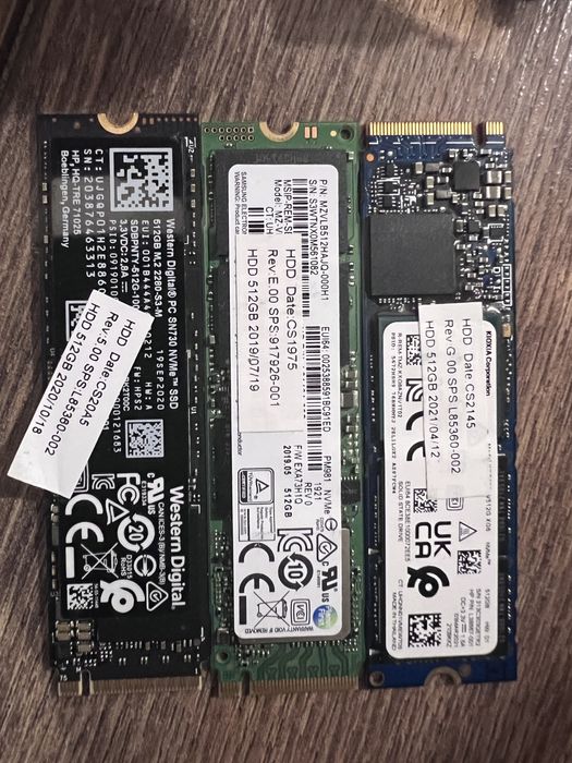 Samsung, Western Digital, Kioxia - 512GB NVMe M.2 SSD