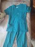 Pantaloni medicali verzi + bluza set