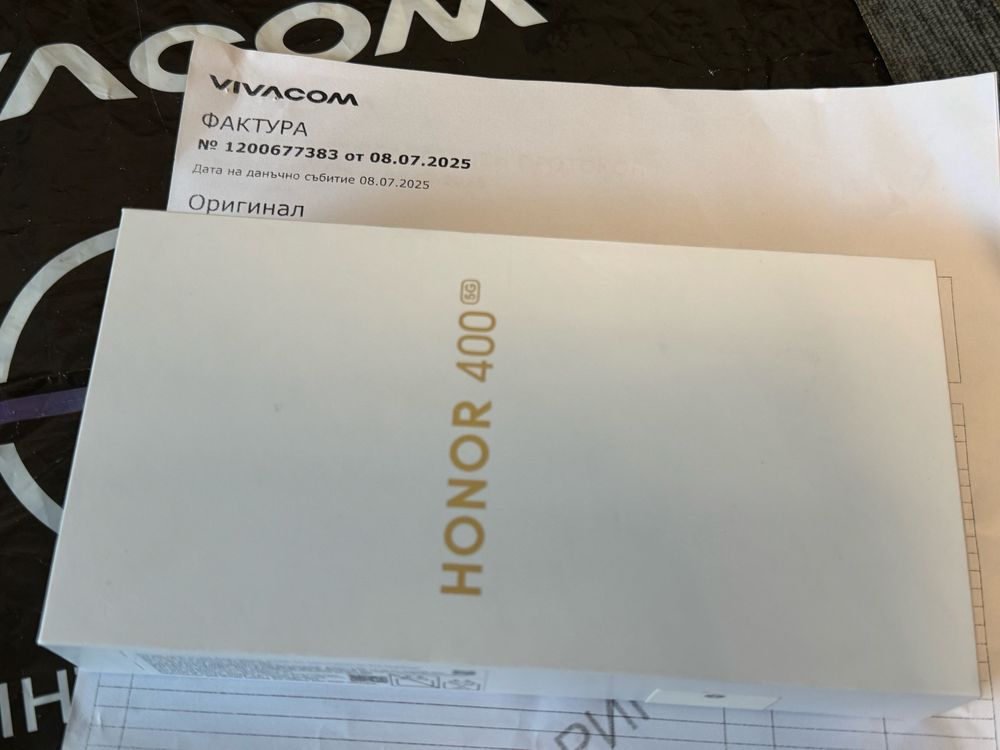 ***ЗАПЕЧАТАН 512GB Honor 400 12GB 5G Гаранция Vivacom 2026 Black / Чер