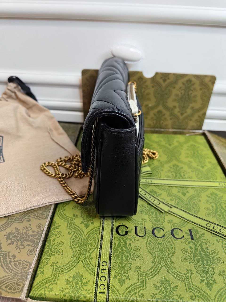 Дамска Чанта Gucci GG MARMONT Super Mini Bag 100% Leather